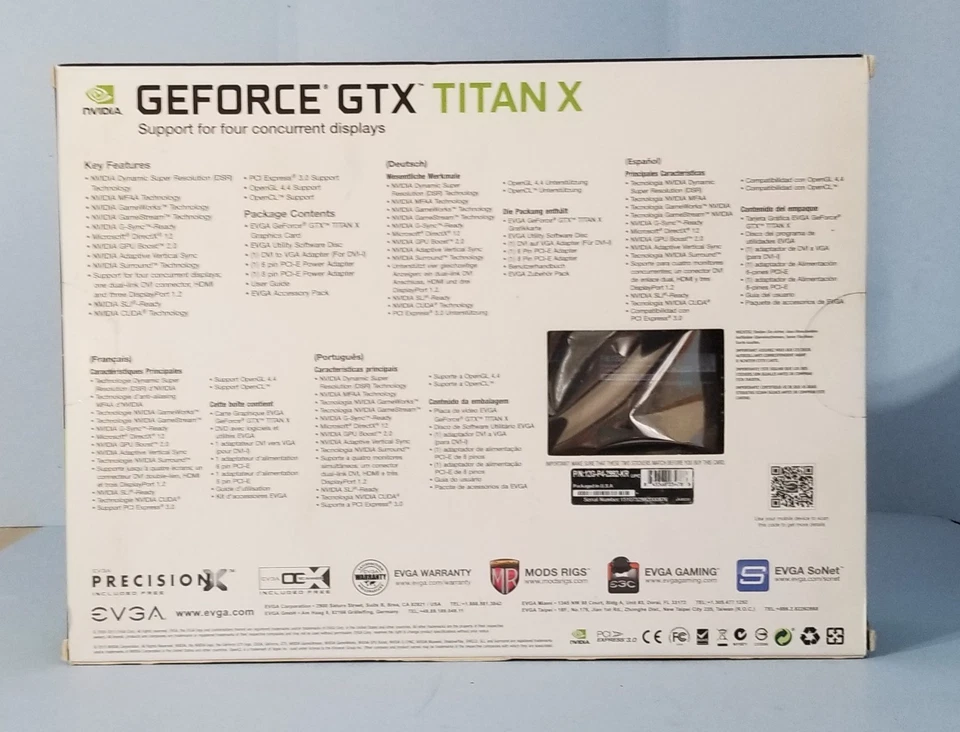 EVGA GeForce GTX TITAN X SC GAMING 12GB Video Card 12G-P4-2992-KR sealed - Image 2 of 4