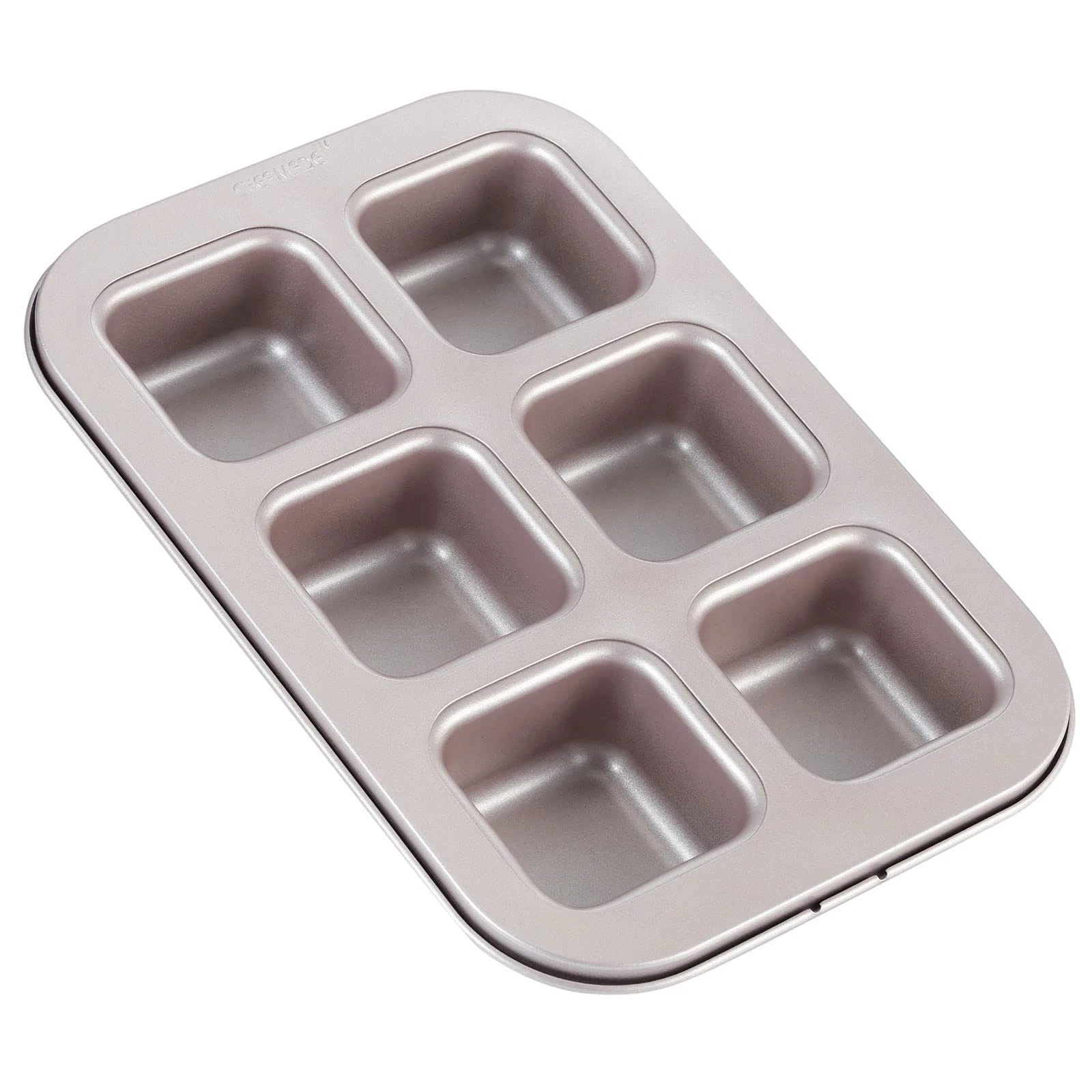 Brownie Cake Pan, 6-Cavity Non-Stick Square Muffin Pan Blondie Bakeware for O...