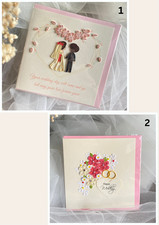 Quilling Wedding Card, 3D Quilled Card, Handmade Art Paper