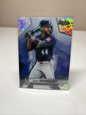 2026 Bowman's Best Julio Rodriguez #d /299 White Speckle Refractor #49 Mariners 