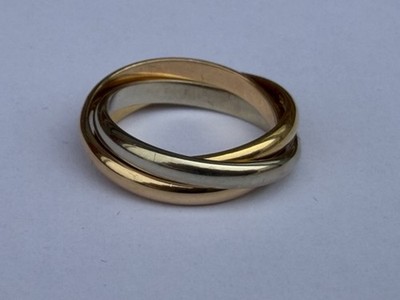 Cartier Trinity Ring 3-Color Yellow White Rose Gold size 49/us size 5