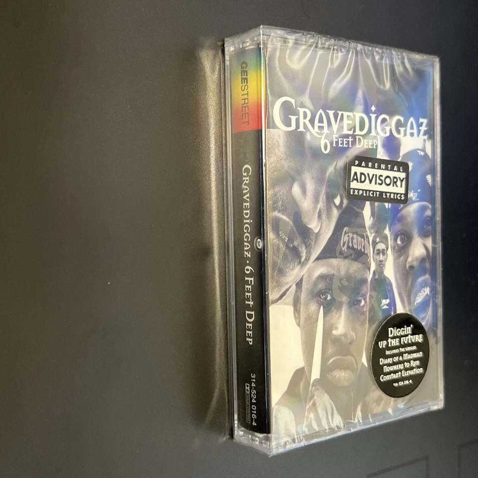 Gravediggaz 6 Feet Deep Cassette Factory Sealed With Hype Stick 1st US Press - Image 3 of 4