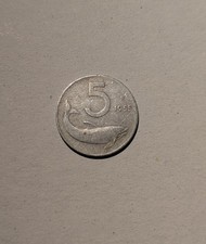 Moneta 5 Lire anno 1955 "Delfino" Rarissima