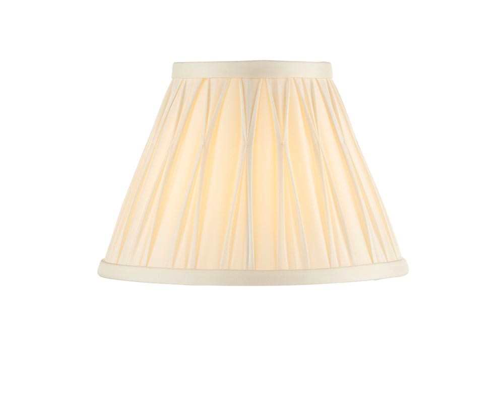 Chatsworth 8"" Ivory Silk Pinch Pleat Lamp Shade – Table or Wall Light Use