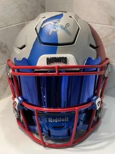 Tom Brady - Signed Patriots B$ Custom Painted SpeedFlex Authentic F/S Helmet 🔥
