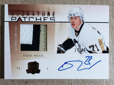 2009-10 The Cup Evgeni Malkin Game Used Patch Auto /75 Pittsburgh Penguins