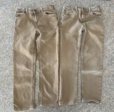 Cat And Jack Size 12 Boys Jeans Khaki Straight, super stretch, lot of 2