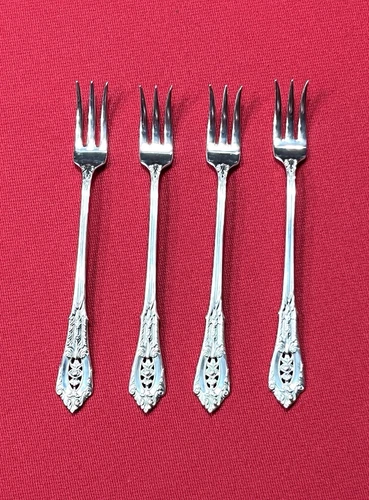 Wallace Rose Point Sterling Silver Cocktail Forks