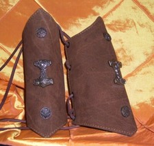 Armschienen Leder, Armstulpen,Thorshammer Elfen LARP Mittelalter Gothic&nbsp;&nbsp;