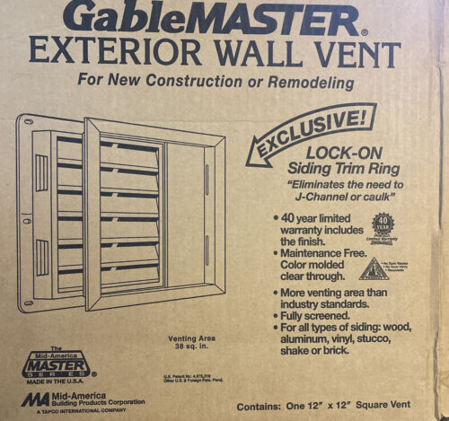 Dark Almond Gable Vent Square 12”x12” J-Block Vinyl Siding Accessories #012 - Picture 11 of 12