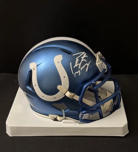 PEYTON MANNING SIGNED INDIANAPOLIS COLTS BLAZE MINI HELMET BECKETT BAS