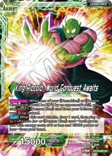 King Piccolo, World Conquest Awaits BT18-060 Uncommon Dawn of the Z-Legends