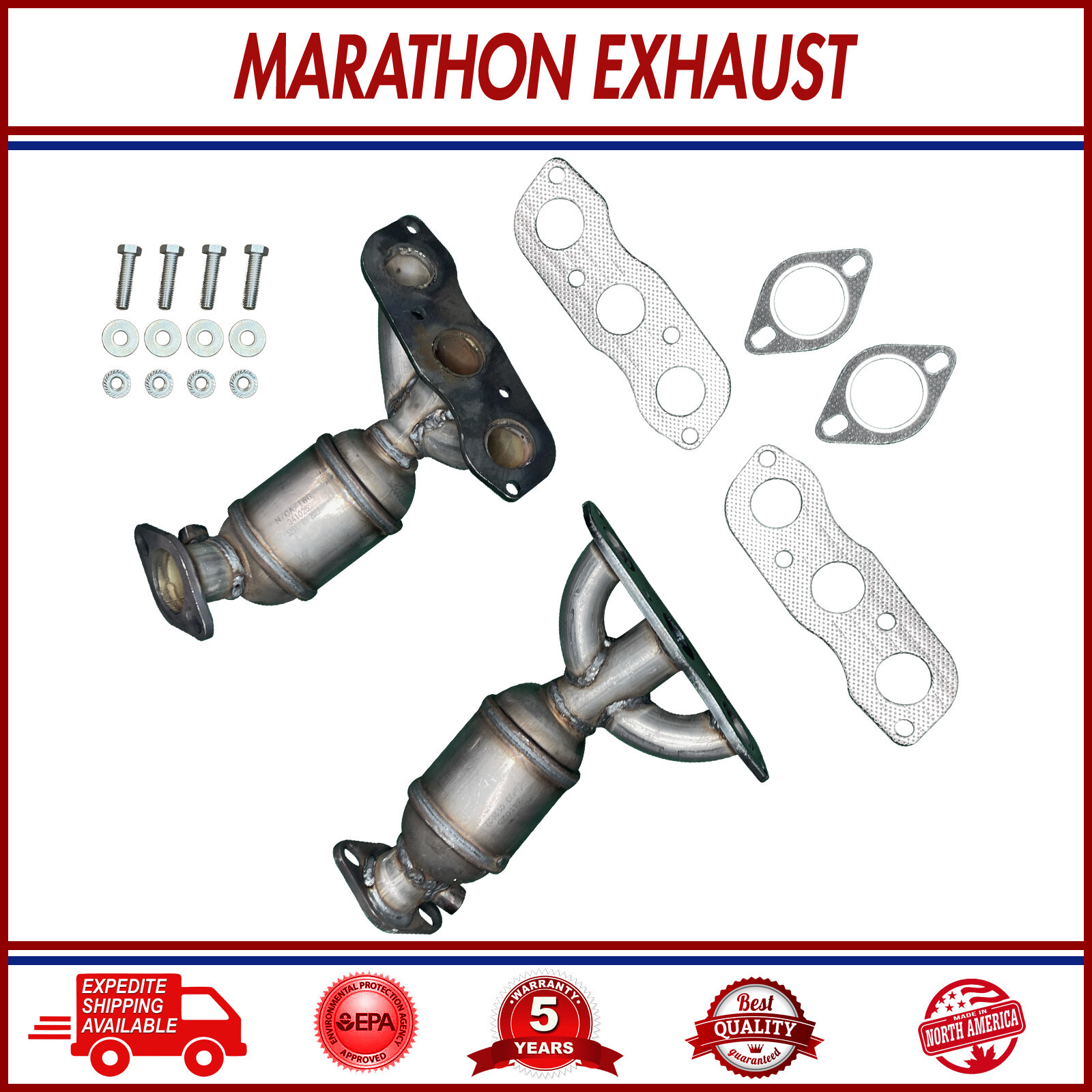 Catalytic Converter Set For 20072013 Mitsubishi Outlander Front & Rear