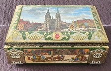 1989 E Otto Schmidt Lebkuchen Biscuit Cookie Tin W Germany PLUS Letter  Extras