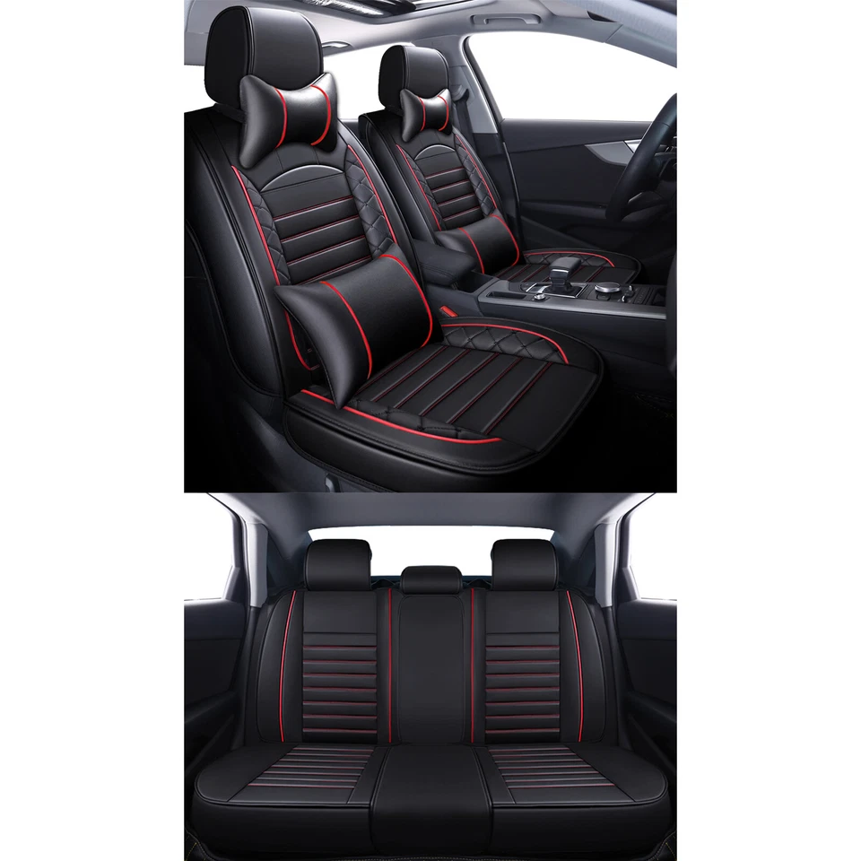 For Hyundai Veloster Turbo Front & Rear Car Seat Covers Full Set Leather Cushion - Изображение 3 из 4