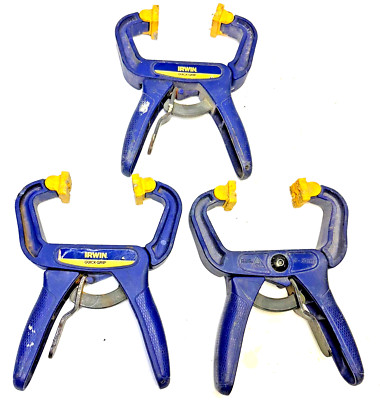 IRWIN SPRING CLAMP NON MARRING JAW TIP 2IN MAX JAW OPENING LOT OF 3
