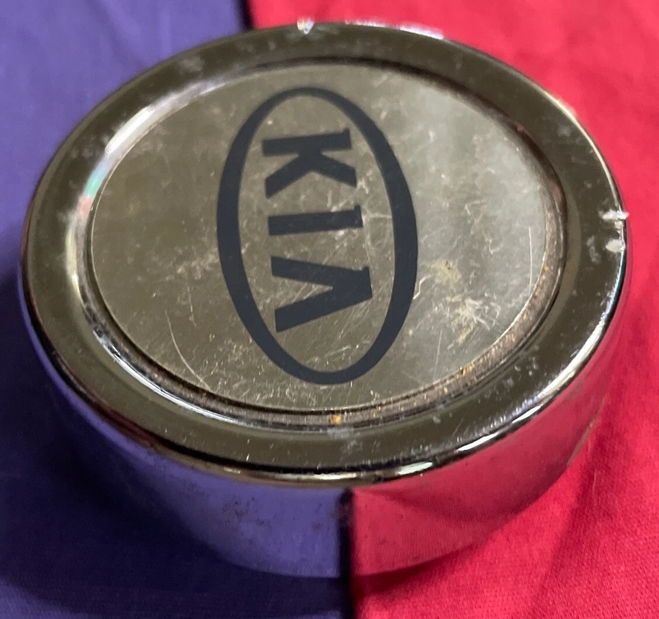 KIA Rio 2000 2001 2002 metal cromo plata tapa central tapacubos rueda 13" 2,50" OEM Foto 3 de 4