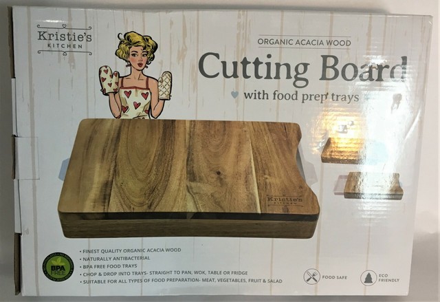 Cutting Board With Trays Organic Acacia Wood Butcher Block With