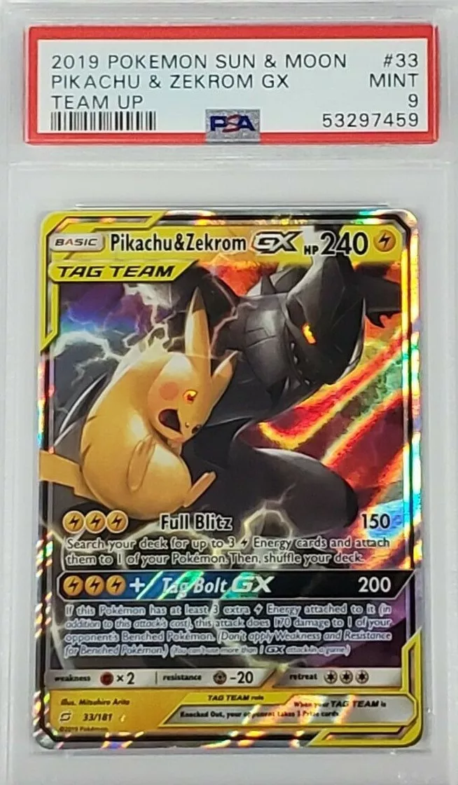 Pikachu E Zekrom GX Pokémon Carta Em Português 33/181