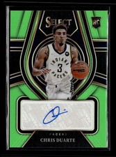 2021 Panini Select #RS-CDT Chris Duarte Rookie Signatures Neon Green Prizms