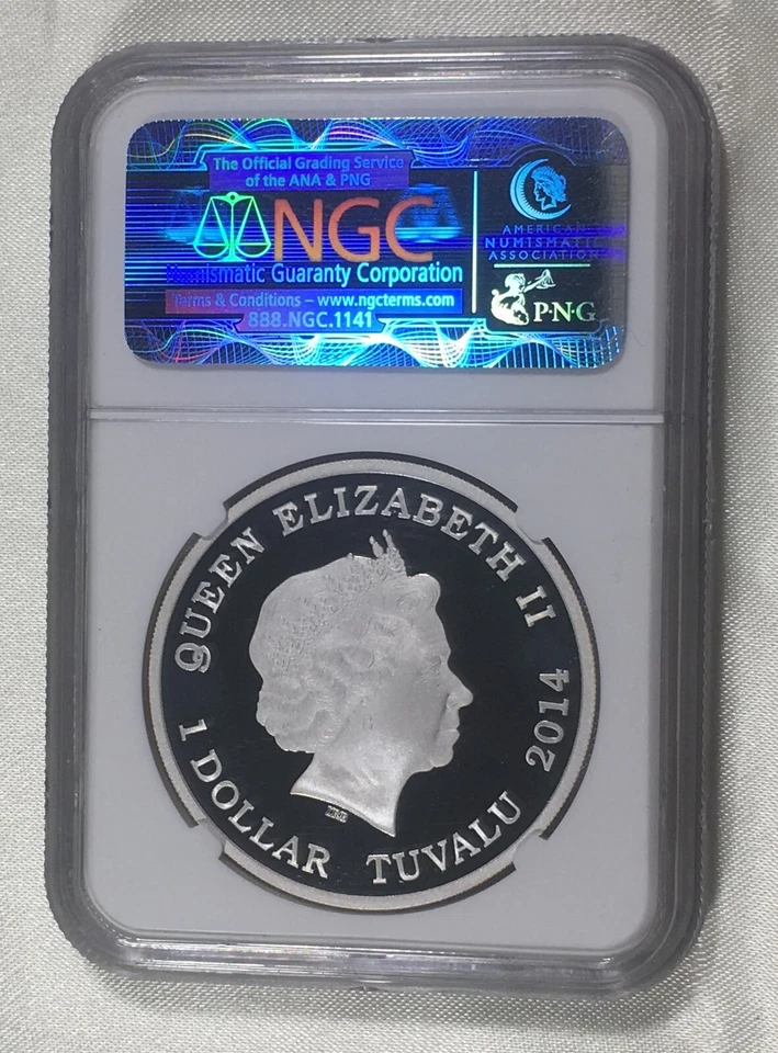 2014 P Tuvalu $1 Year of the Horse. Wealth-Early Release. PR69. Ultra Cameo. - Image 4 of 4