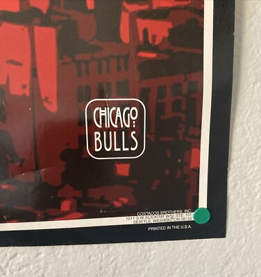 Vintage Michael Jordan Poster GREAT CHICAGO FLYER 1996 NBA Chicago