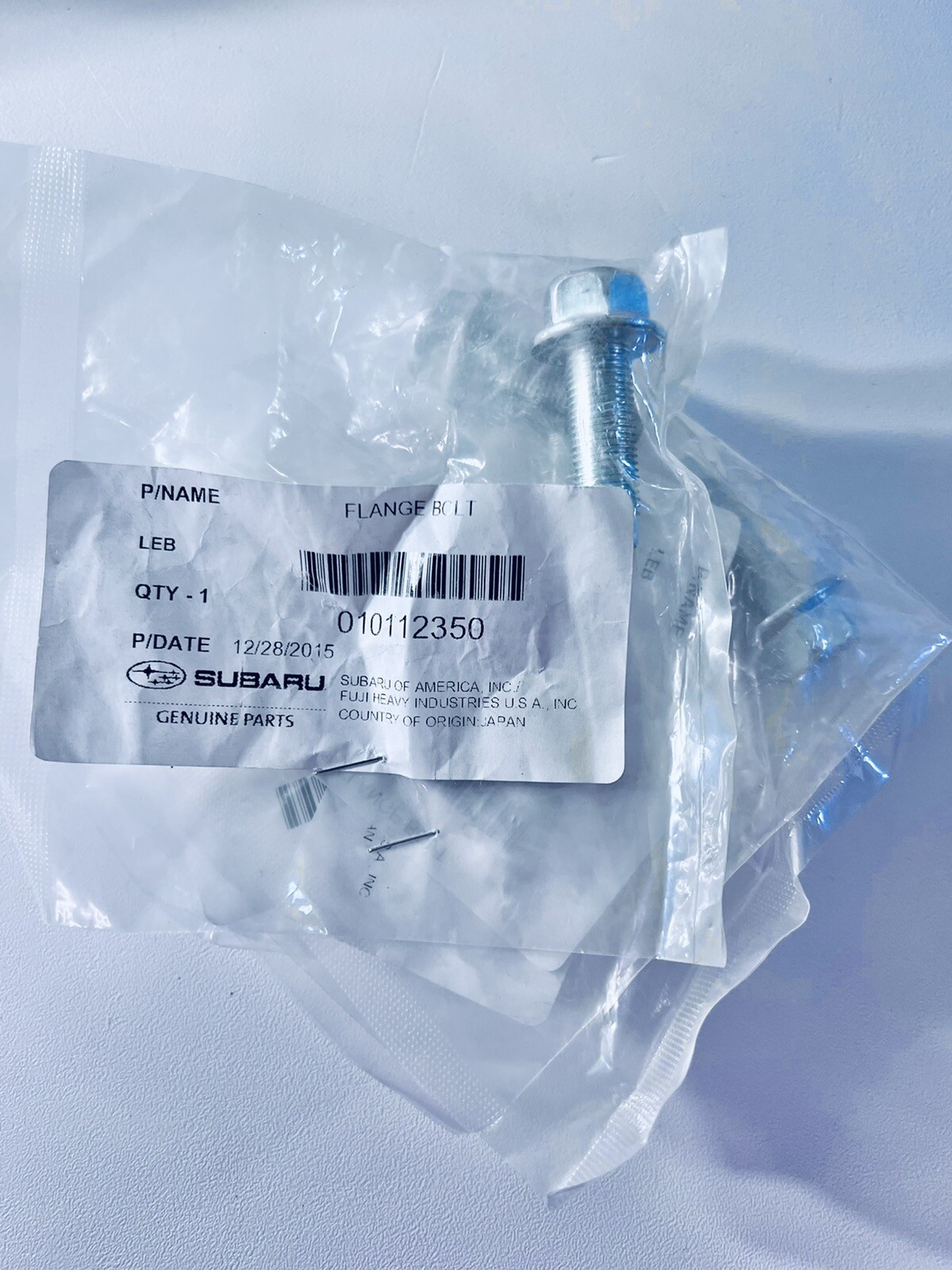 Lot of 4 New Genuine Subaru Flange Bolt 010112350 | eBay 