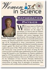 Emile Du Chatelet - High School - NEW Famous Women In Science Poster fp313