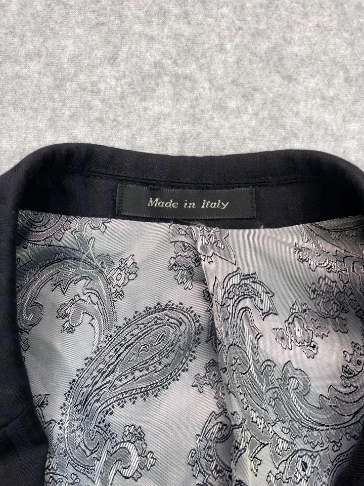 Tiglio Jacket Mens 40L Black Striped Wool Blazer Luxury Blazer Old Money - Image 4 of 4