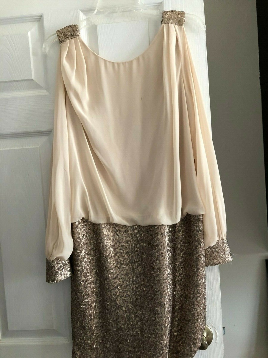 Gold Sequin Cache Cocktail dress | eBay Gold Sequin Cache Cocktail dress | eBay