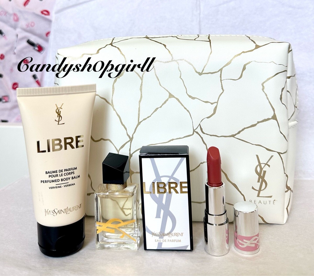 最終値下げ　新品Yves Saint Laurent LIBRE ボディクリーム NEW 4PC YSL Libre Eau De Parfum 7.5ml/Body Lotion/Loveshine