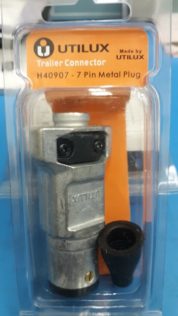 TE UTILUX H40907/D1 TRAILER CONNECTOR PLUG 7 PIN SMALL ROUND METAL | eBay