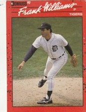 FREE SHIPPING-MINT-1990 Donruss Frank Williams #327 TIGERS PLUS BONUS CARDS