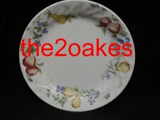 4 Corelle CHUTNEY 10-1/4" Dinner Plates Fruit Apples Pears Swirl Rim