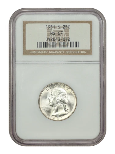 1951-S 25C NGC MS67 - Washington Quarter