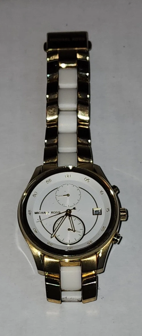 OROLOGIO CRONOGRAFO MICHAEL KORS BRIAIR MK6466 TONO ARGENTO E ORO MISURA PICCOLA