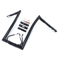 14" Prewired 1.25" Ape Hanger Meat-hook Bar For 17 &UP Road King Special FLHRXS