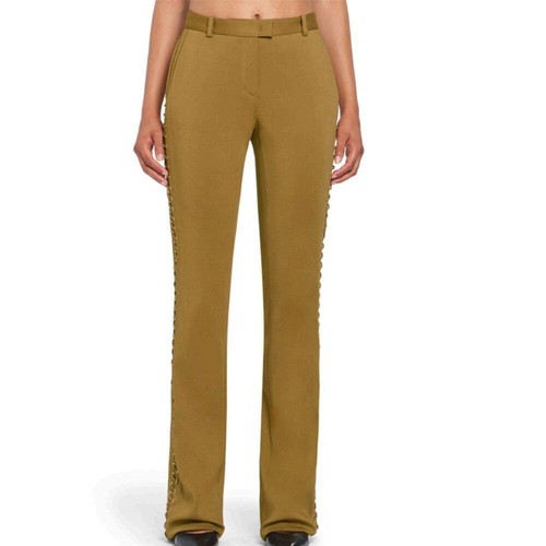 Roberto Cavalli Hose mit Schnürdetail in BRIGHT CATKIN Neu mit Etikett - Bild 2 von 16