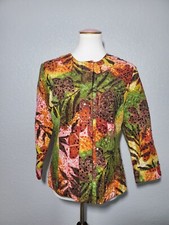 Chico's Donya Shimmering Flora Jacket/blazer, Size 8