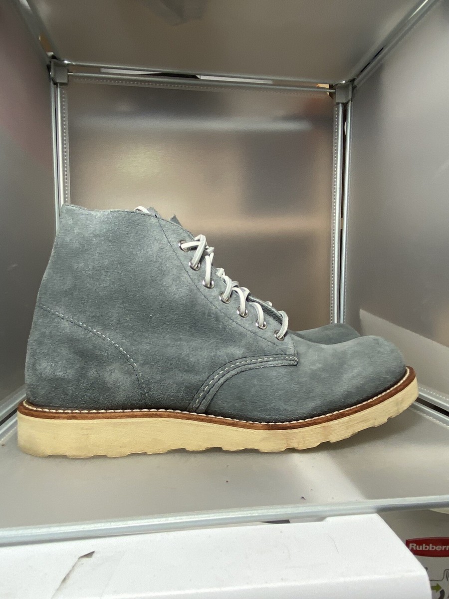 Red Wing 8144 Size 9D Abilene Suede Round Toe Light Slate 