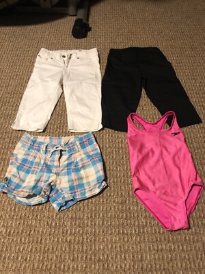 Lot of 4 Short pants ( trigema, speedo) and Bathing suit for 6-8 years old girl