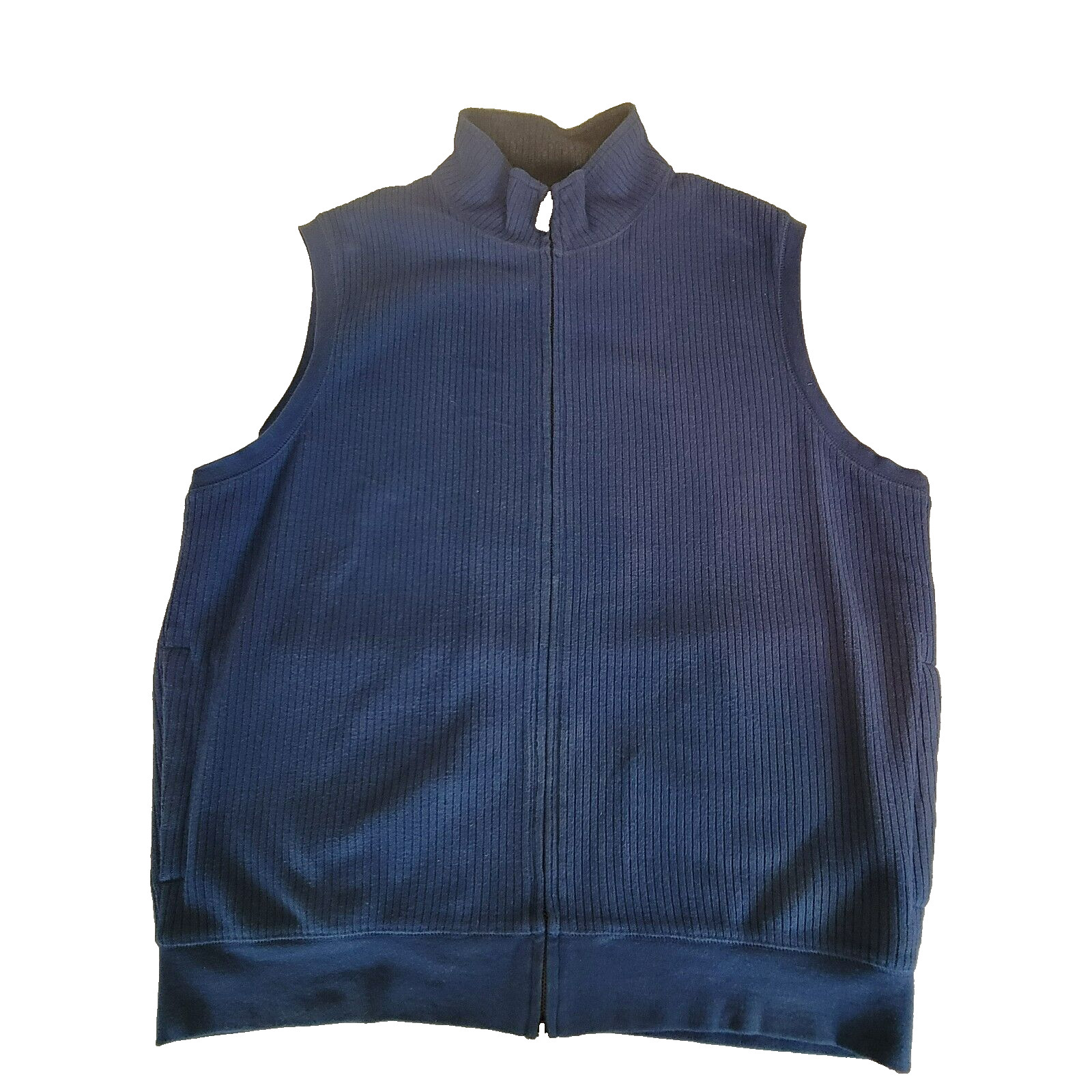 Pendleton Ribbed Blue Ribbed Full Zip Sweater Ves… - image 12