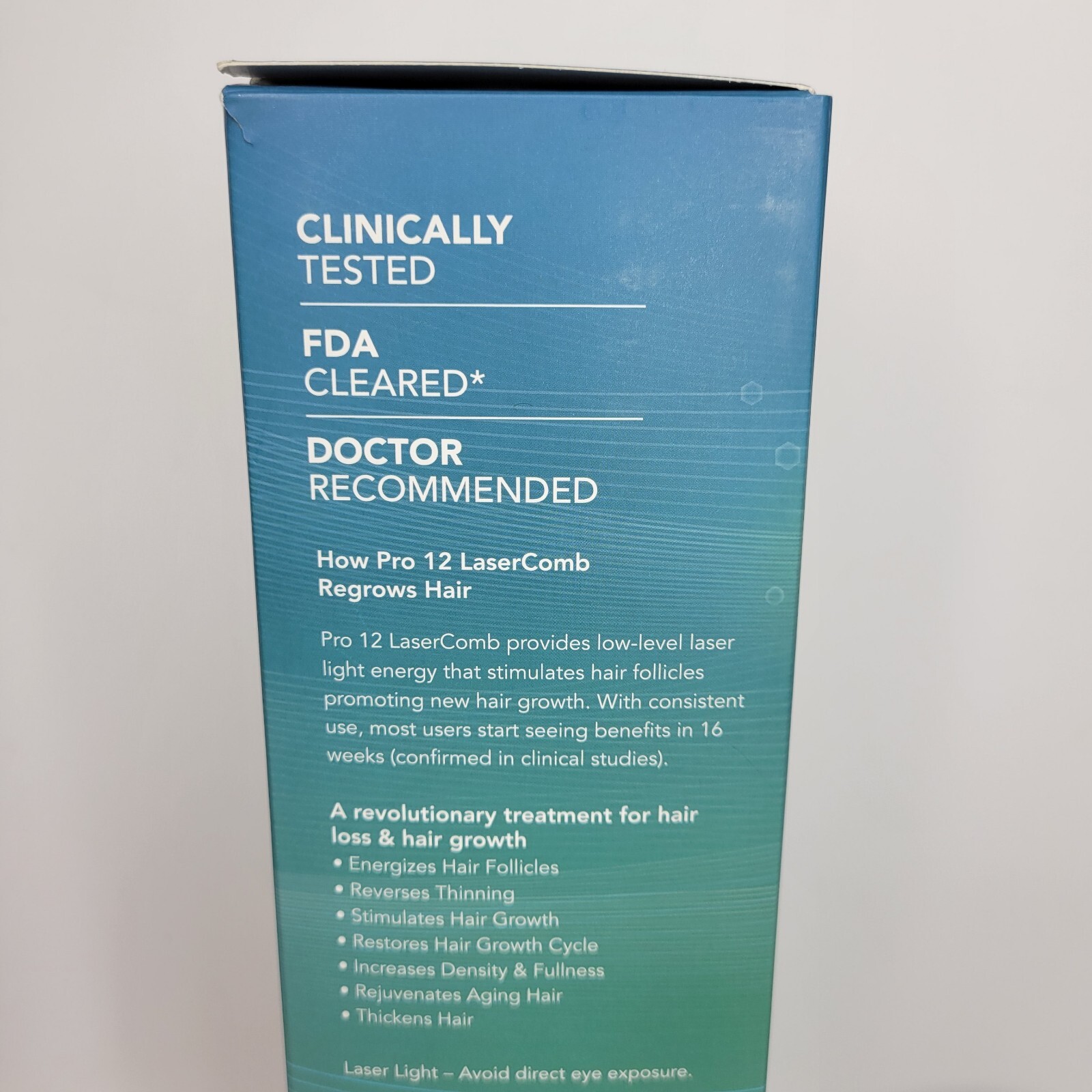 Hairmax Pro 12 Hair Growth LaserComb Device - Blue Stripe w/ Case New Open Box