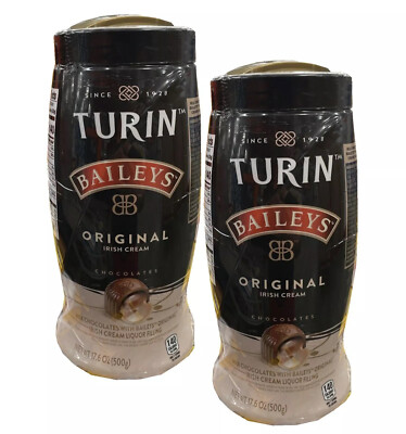2 Packs Turin  Baileys Original Irish Cream Milk Chocolate With Baleys  17.6oz