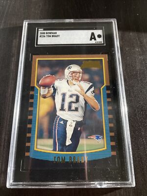 2000 Bowman TOM BRADY #236 SGC A (Authentic) Patriots RC