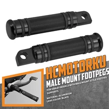 Knurled Rear Male Mount Foot Pegs Fit For Harley Touring Softail Dyna Sportster