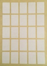 250 White Self Adhesive 12 x 18mm Label Stickers Small Peel Sticky Plain Labels