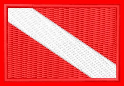  Flagge Taucher im Wasser Taucherflagge Flag Diver down Scuba Aufnäher patch