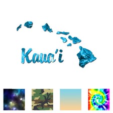 Kauai Hawaiian Islands - Decal Sticker - Multiple Patterns Sizes - Ebn2392