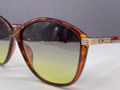 Dior Sonnenbrille Damen Braun Groß Quadratisch Oval 2531 Vintage 1980er Germany
